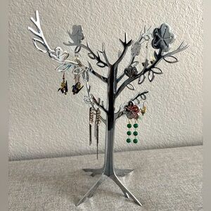 Silver Jewelry Tree Stand